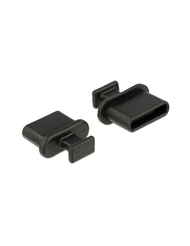 DELOCK κάλυμμα προστασίας για θύρα USB-C 64013 με λαβή, μαύρο, 10τμχ