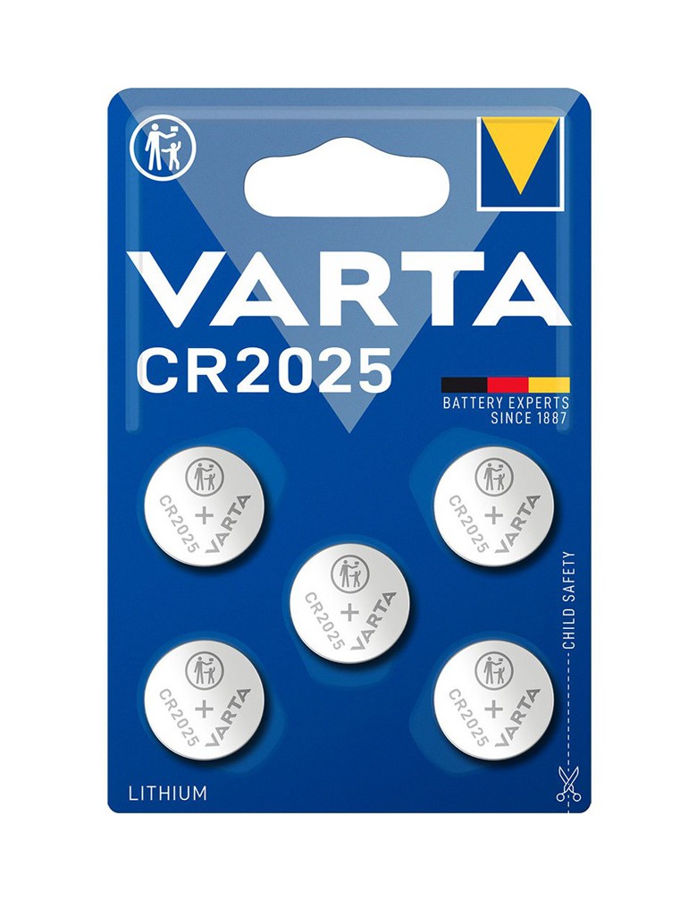 VARTA μπαταρία λιθίου CR2025, 3V, 5τμχ