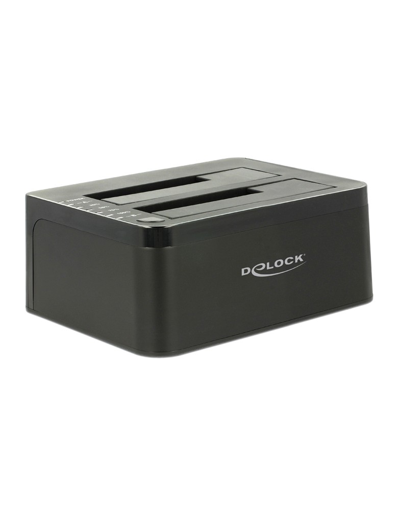 DELOCK docking station 62661, clone function, 2x HDD/SSD, 6Gb/s, μαύρο