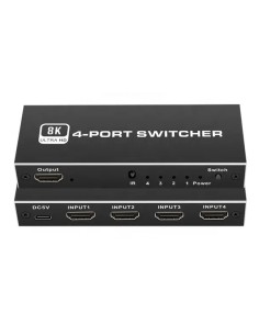 HDMI switch CAB-H149, 4-in σε 1-out, 4K/120Hz, 8K/60Hz,...
