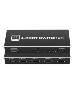 HDMI switch CAB-H149 με τηλεχειριστήριο, 4 σε 1, 8K/60Hz,...