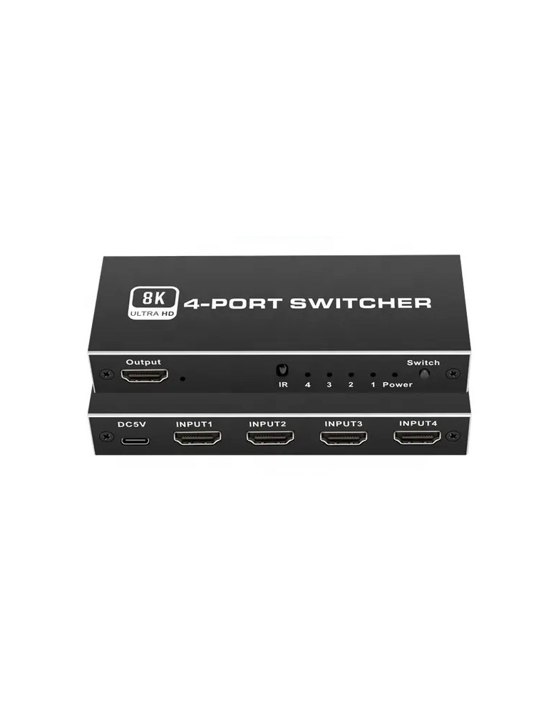 HDMI switch CAB-H149, 4-in σε 1-out, 4K/120Hz, 8K/60Hz, μαύρο