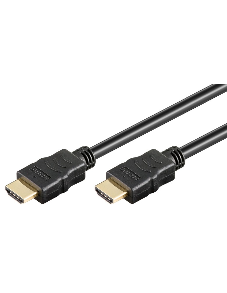 GOOBAY καλώδιο HDMI 2.0 61149 με Ethernet, 4K/60Hz, 18 Gbps, 0.5m, μαύρο