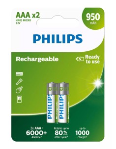 PHILIPS επαναφορτιζόμενη μπαταρία R03B2A95, 950mAh, AAA...