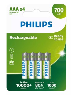 PHILIPS επαναφορτιζόμενη μπαταρία R03B4A70, 700mAh, AAA...