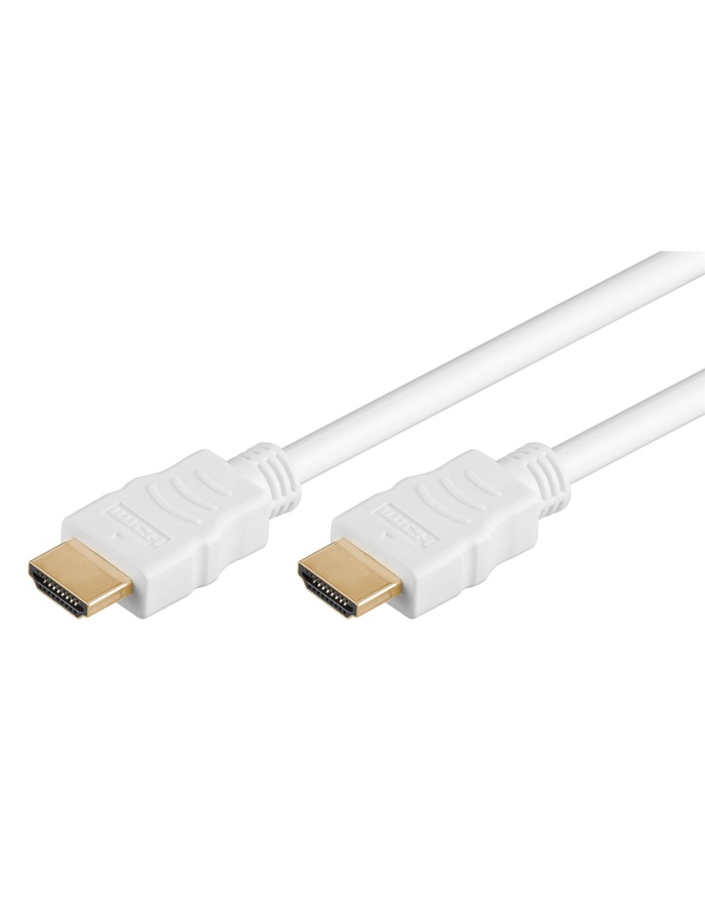 GOOBAY καλώδιο HDMI 2.0 61017 με Ethernet, 4K/60Hz, 18 Gbps, 0.5m, λευκό