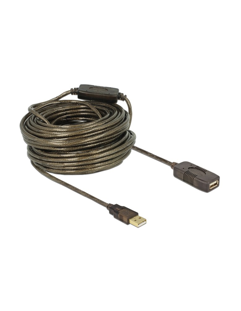 DELOCK καλώδιο USB 2.0 αρσενικό σε θηλυκό 82690, active, 20m, μαύρο