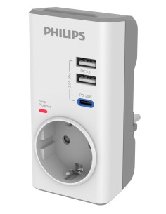 PHILIPS αντάπτορας ρεύματος CHP8010W/10, 1 θέση,...