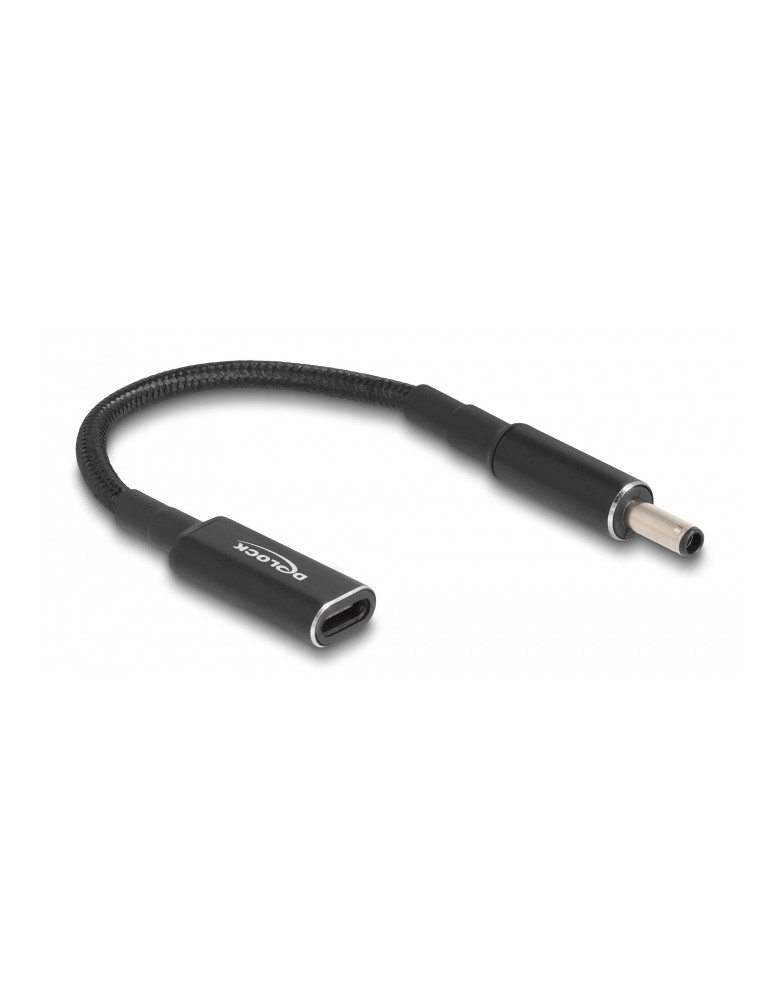 DELOCK καλώδιο τροφοδοσίας 60036, USB-C σε Dell 4.5x3.0mm, 15cm, μαύρο