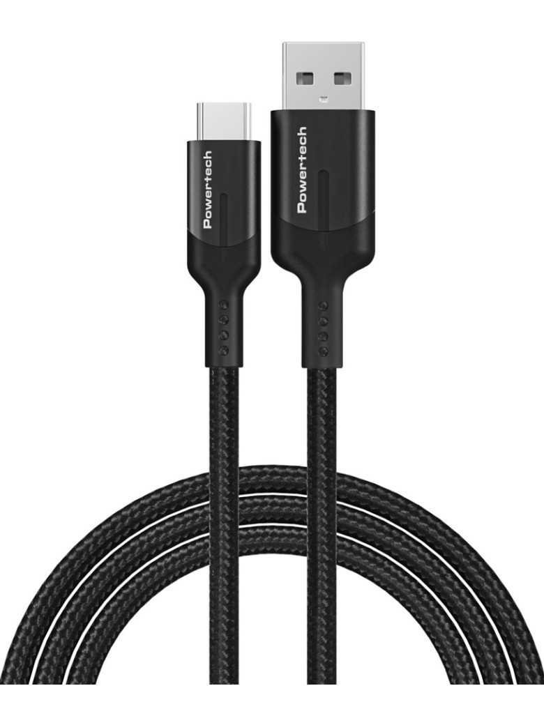 POWERTECH καλώδιο USB σε USB-C PTR-0134 PD 60W, 5Gbps, copper, 1m, μαύρο