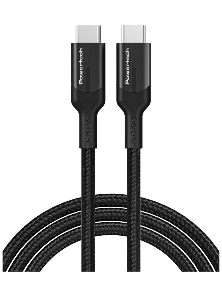 POWERTECH καλώδιο USB-C PTR-0135, PD 60W, 10Gbps, copper, 1m, μαύρο