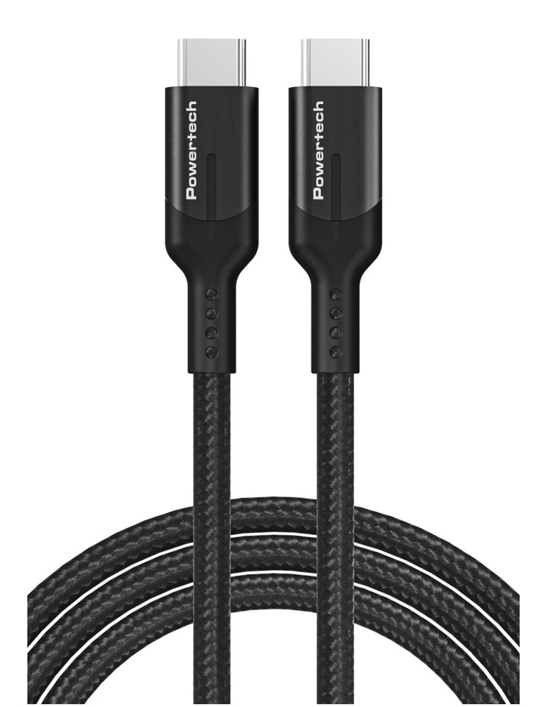 POWERTECH καλώδιο USB-C PTR-0136, PD 100W, 20Gbps, copper, 1m, μαύρο