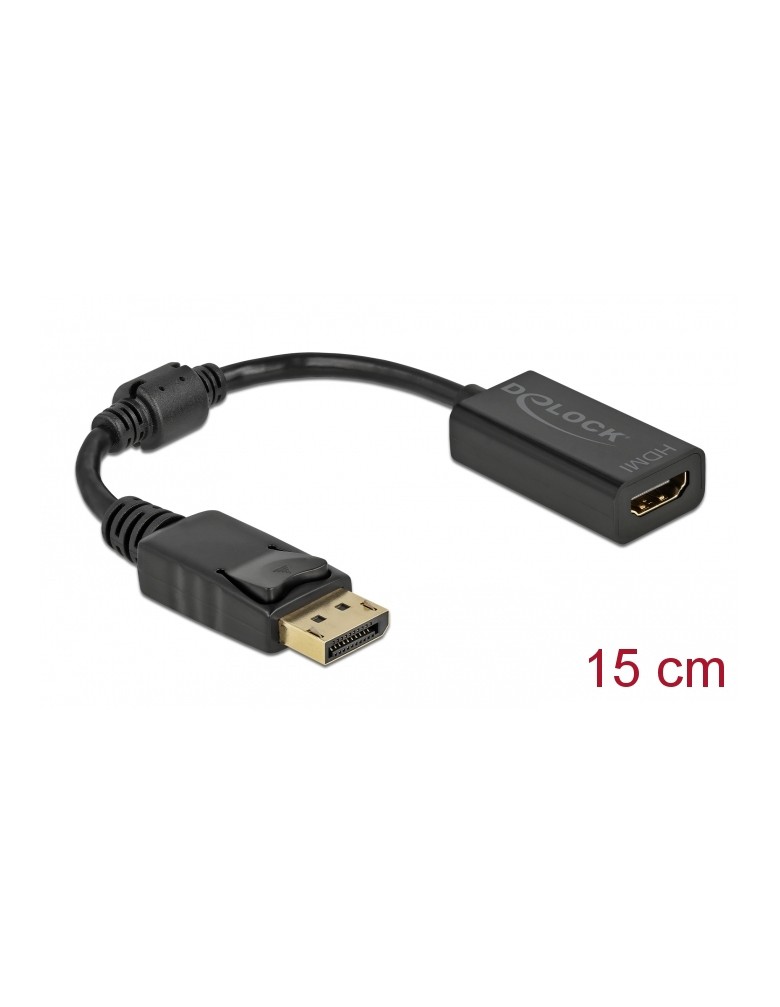 DELOCK αντάπτορας DisplayPort σε HDMI 61011, 1080p/60Hz, Passive, μαύρος