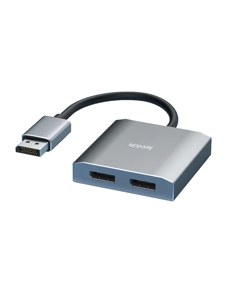 POWERTECH splitter DisplayPort σε 2x DisplayPort CAB-DP068, 4K/60Hz, γκρι