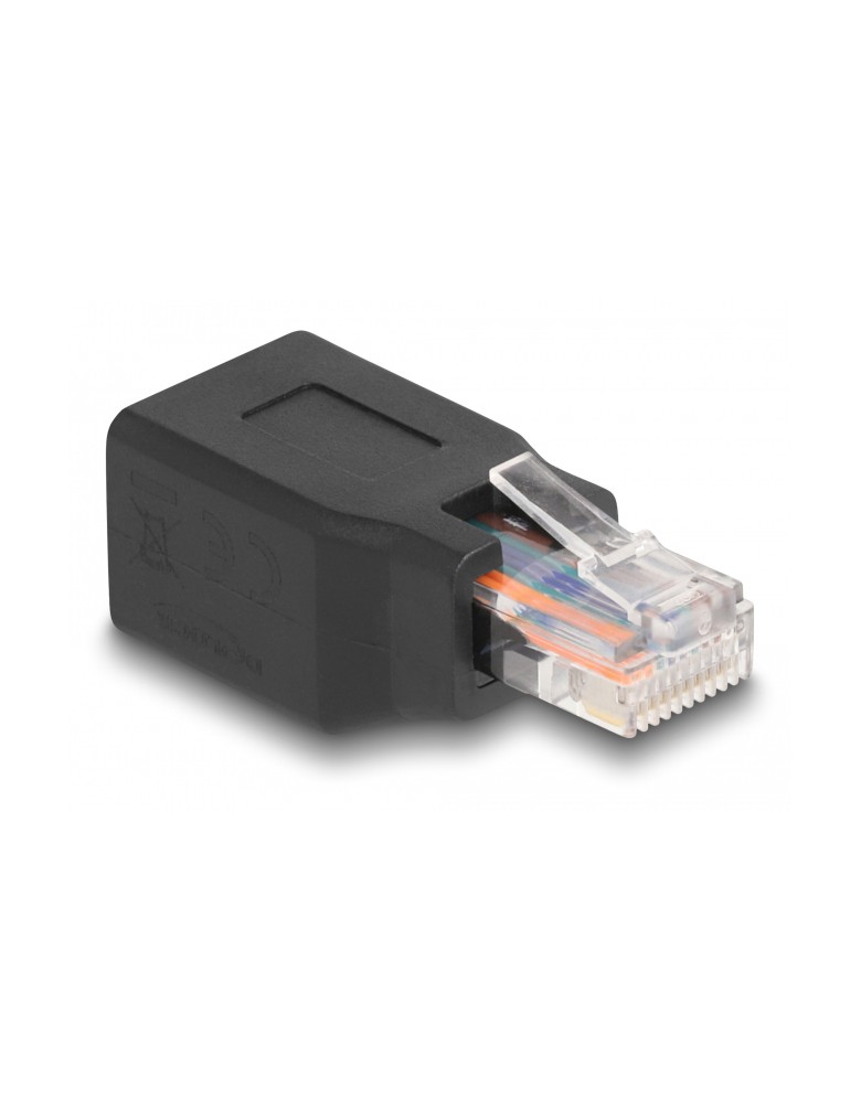 DELOCK αντάπτορας RJ45/RJ48/RJ50 66991, 10P/10C pin out 1:1, μαύρος