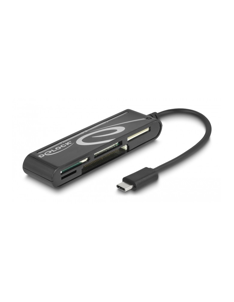 DELOCK card reader 91739 για micro SD/SD/CF/MS/xD, USB-C, μαύρο