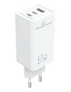 POWERTECH φορτιστής τοίχου PT-1094, USB & 2x USB-C, 65W,...