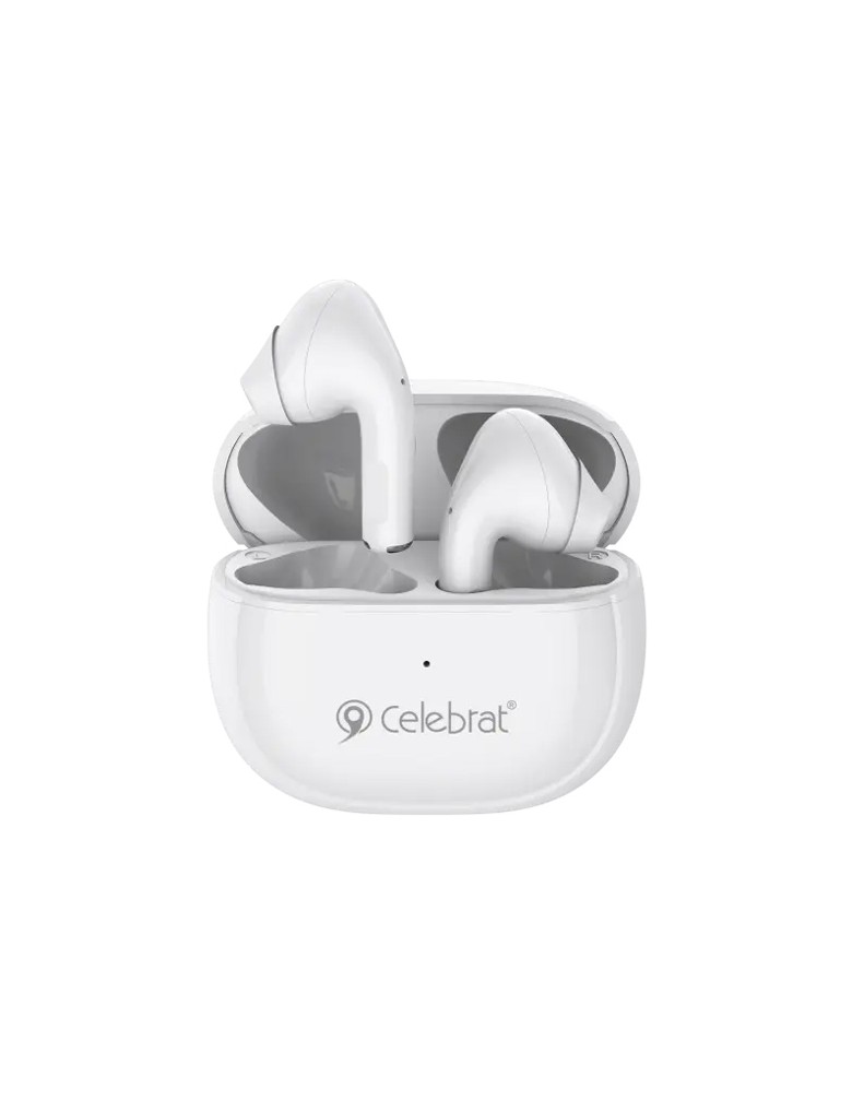 CELEBRAT earphones με θήκη φόρτισης W31, True Wireless, Φ13mm, λευκά