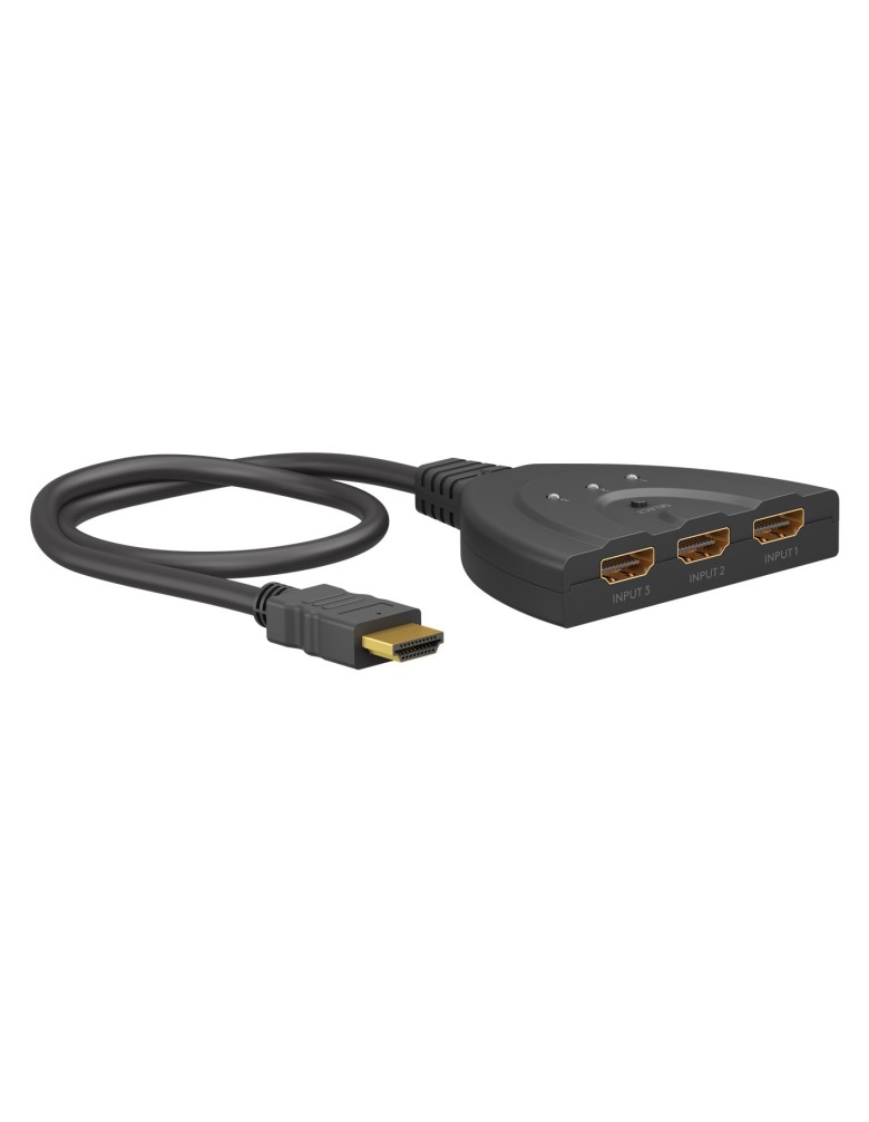 GOOBAY HDMI switch 58487, 3-in σε 1-out, 4K/30Hz, μαύρο