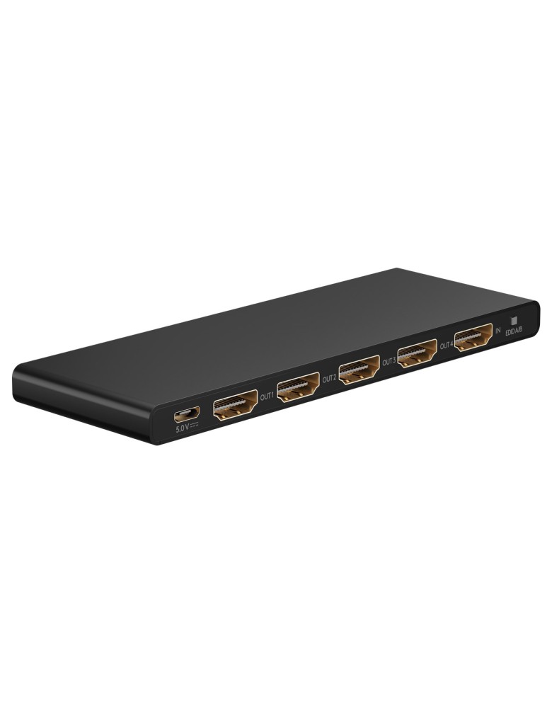 GOOBAY HDMI splitter 58483, 1-in σε 4-out, 4K/60Hz, μαύρο