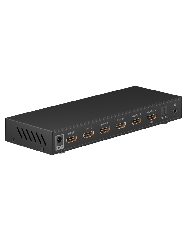 GOOBAY HDMI matrix switch 58478, 4-in σε 2-out, 4K/30Hz, μαύρο