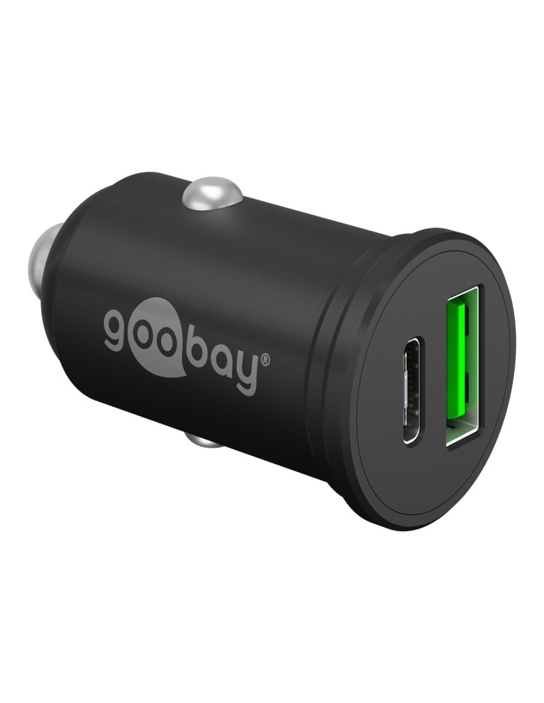 GOOBAY φορτιστής αυτοκινήτου 61739, USB & USB-C PD, 45W, μαύρος