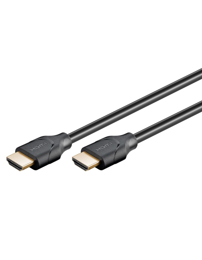 GOOBAY καλώδιο HDMI 2.1 61637, Ethernet ARC 8K/60Hz 48 Gbps, 0.5m, μαύρο