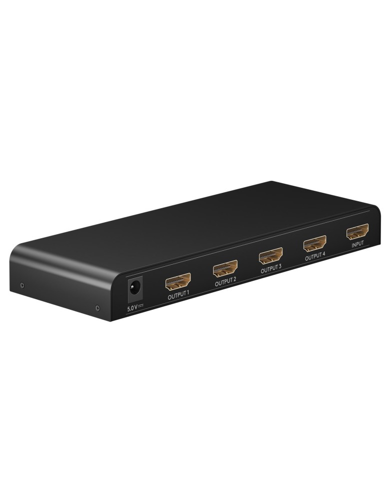 GOOBAY HDMI splitter 58482, 1-in σε 4-out, 4K/30Hz, μαύρο