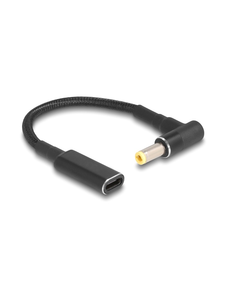 POWERTECH καλώδιο τροφοδοσίας CAB-UC068, USB-C σε 5.5x2.5mm, 15cm, μαύρο