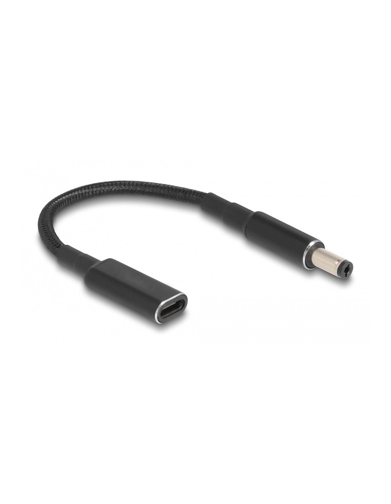 POWERTECH καλώδιο τροφοδοσίας CAB-UC069, USB-C σε 5.5x2.1mm, 15cm, μαύρο