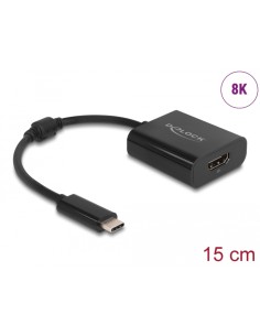 DELOCK αντάπτορας USB-C σε HDMI 64175, 8K/30Hz, HDR, μαύρος