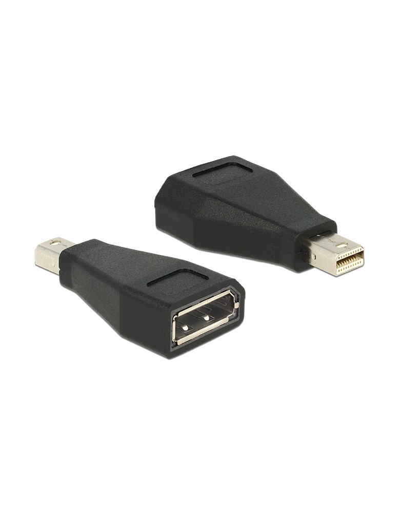 DELOCK αντάπτορας mini DisplayPort σε DisplayPort 65238, 4K/60Hz, μαύρος