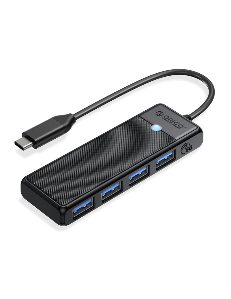 ORICO USB hub PAPW4A-C3, 4x θυρών, 5Gbps, USB-C σύνδεση, μαύρο