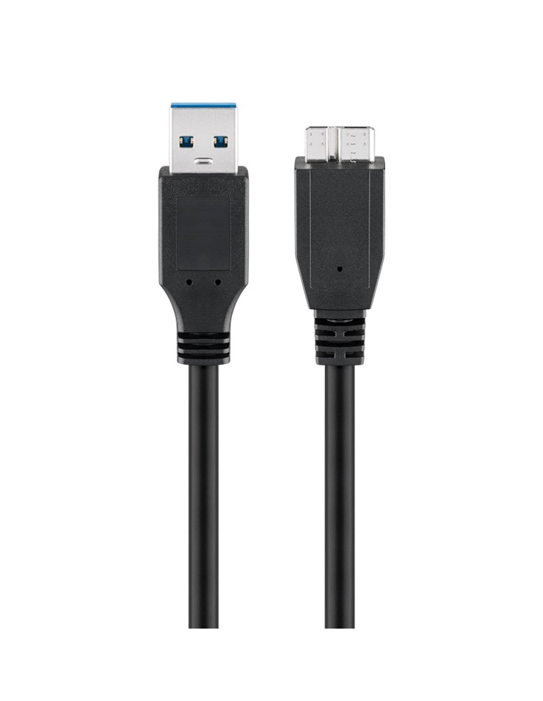 GOOBAY καλώδιο USB 3.0 σε micro Τype B 95734, 5 Gbit/s, 0.5m, μαύρο