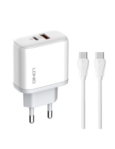 LDNIO φορτιστής τοίχου A2526C με καλώδιο, USB & USB-C,...