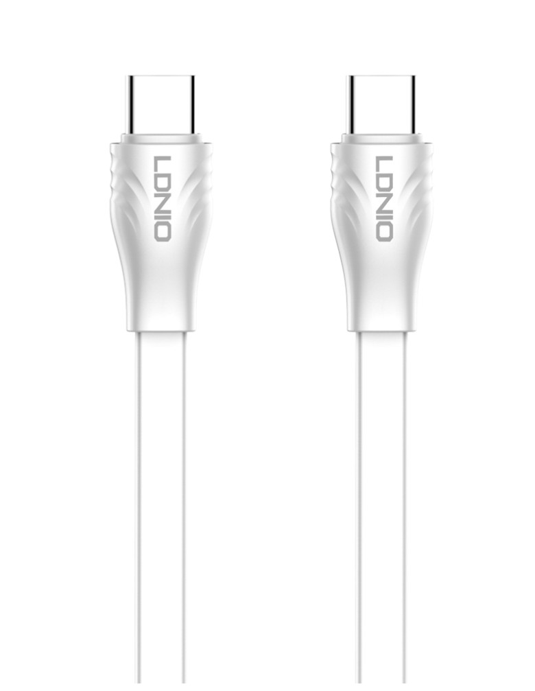 LDNIO καλώδιο USB-C σε USB-C LC131C, 65W PD, 1m, λευκό