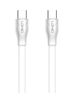 LDNIO καλώδιο USB-C σε USB-C LC132C, 65W PD, 2m, λευκό