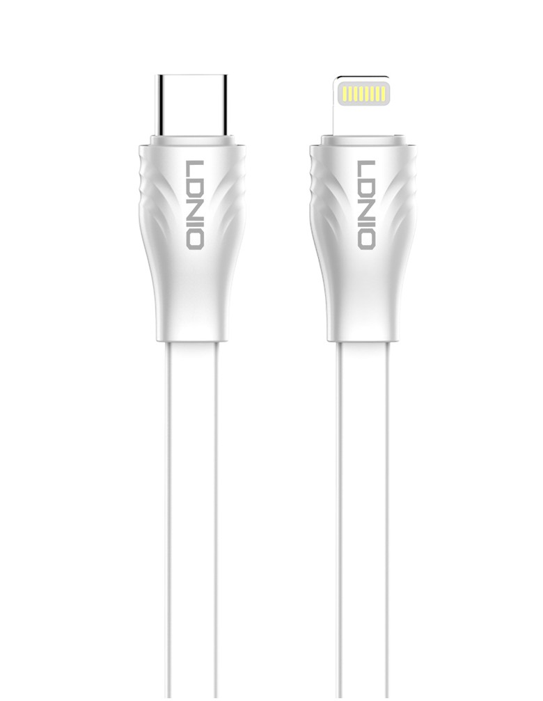 LDNIO καλώδιο Lightning σε USB-C LC131I, 30W PD, 1m, λευκό