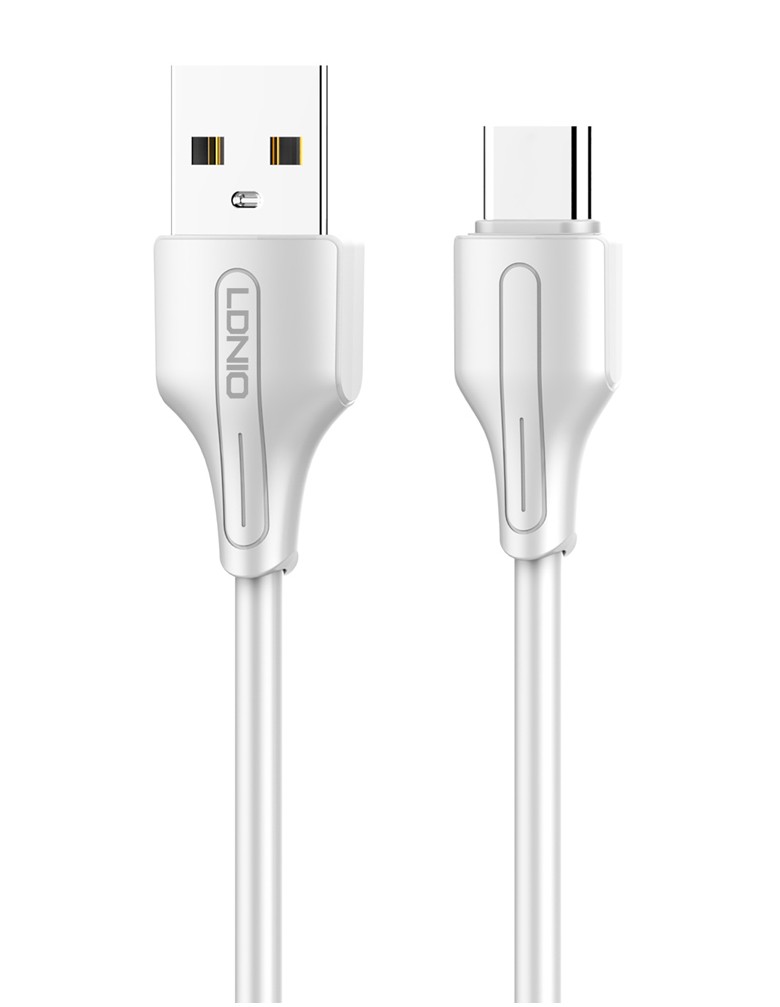 LDNIO καλώδιο USB-C σε USB LS540, 12W, 20cm, λευκό