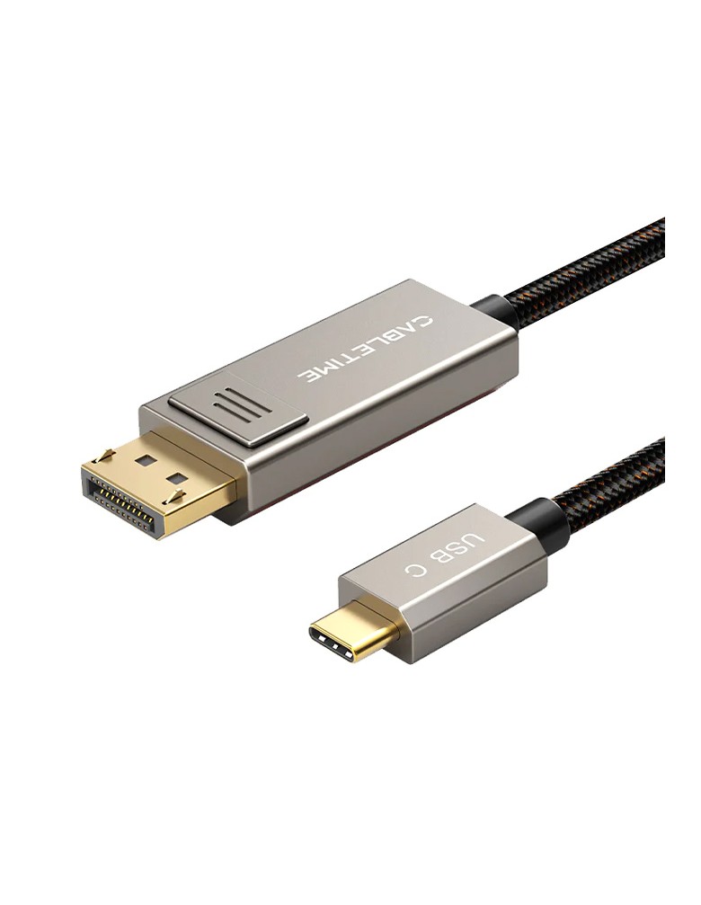 CABLETIME καλώδιο USB-C σε DisplayPort CT-CBD8K, 8K/60Hz, 2m, μαύρο