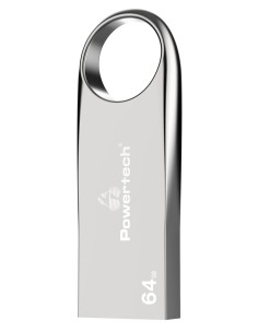 POWERTECH USB Flash Drive PT-1124, 64GB, USB 3.2, ασημί