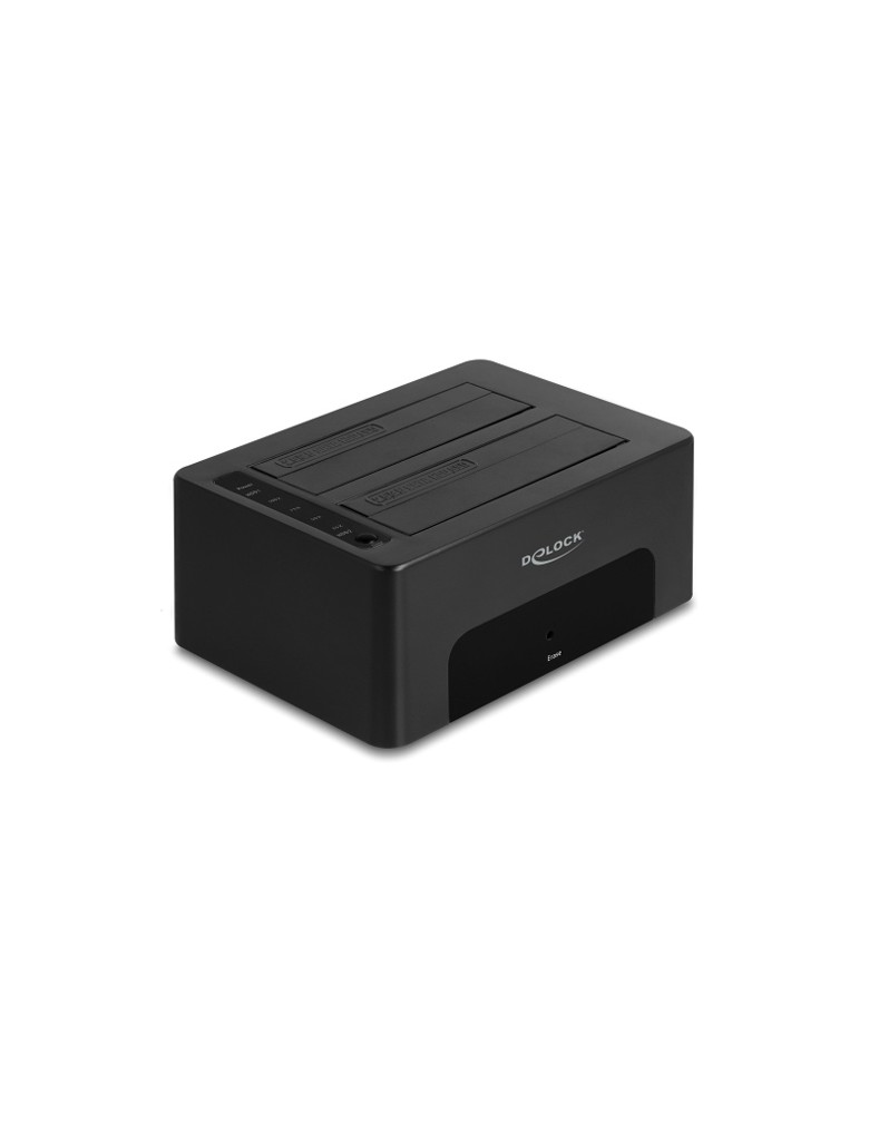 DELOCK docking station 64187, clone/erase function, 2x SSD/HDD, 5Gb/s