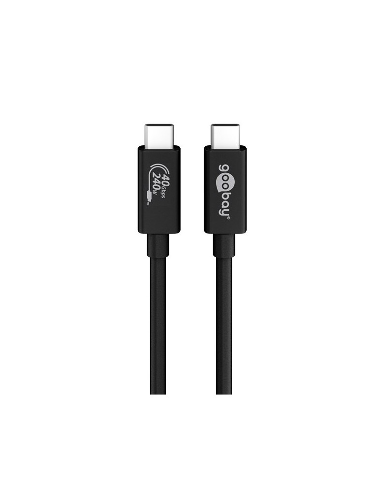 GOOBAY καλώδιο USB-C 61716, USB4 Gen 3x2, 240W, 40Gbps, 8K, 0.7m, μαύρο