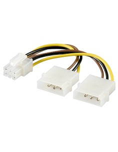 GOOBAY καλώδιο 2x molex 4pin σε 1x 6pin 51360, 0.15m