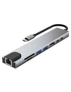 POWERTECH docking station PTH-103, 8 θυρών, USB-C...