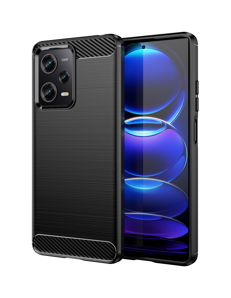 POWERTECH θήκη Carbon MOB-1847 για Xiaomi Note 12 Pro/Poco X5 Pro, μαύρη