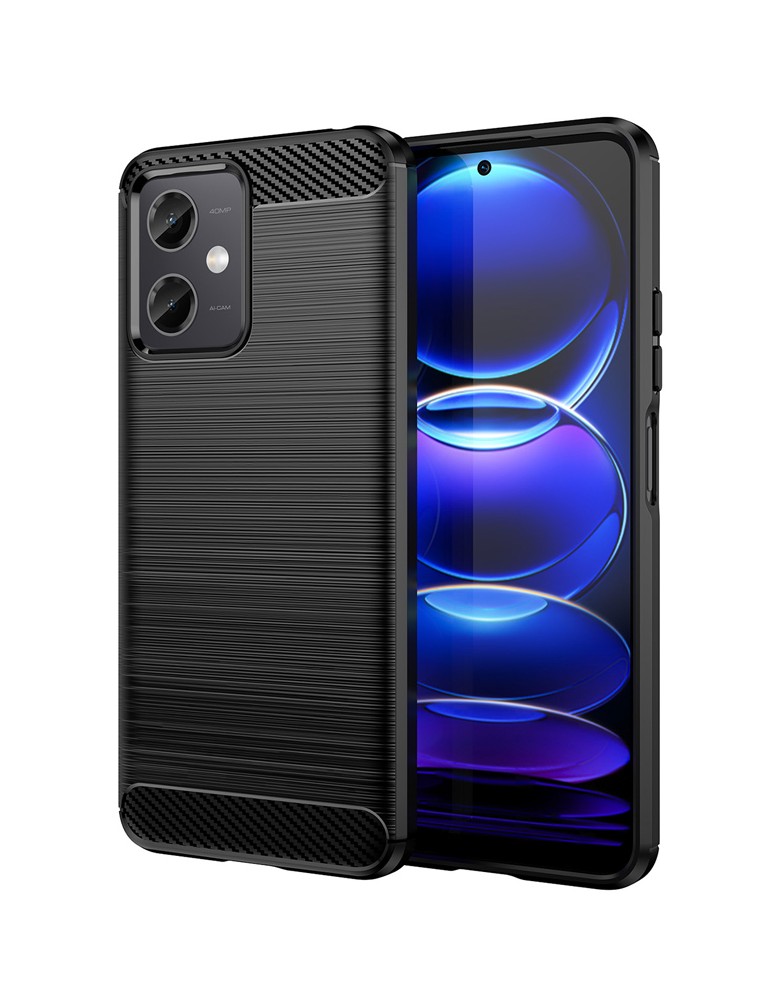 POWERTECH θήκη Carbon MOB-1848 για Xiaomi Note 12 5G/Poco X5, μαύρη