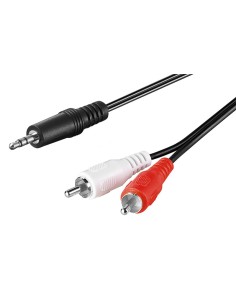 GOOBAY καλώδιο 3.5mm σε 2x RCA 51648, CU, 1m, μαύρο