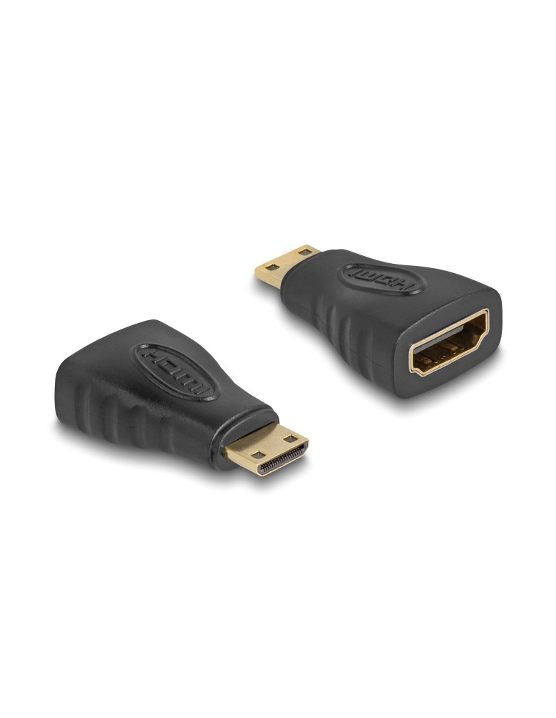 DELOCK αντάπτορας HDMI σε HDMI mini 65244, gold plated, μαύρος