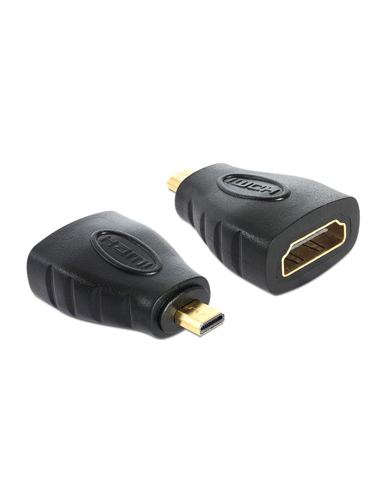 DELOCK αντάπτορας HDMI σε HDMI micro 65242 με Ethernet, μαύρος